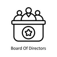 Board Of Directors Vector  Outline Icons. Simple stock illustration stock