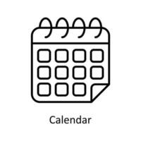 Calendar  Vector  Outline Icons. Simple stock illustration stock