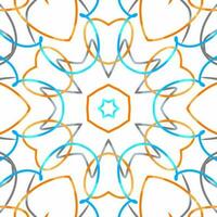 Abstract kaleidoscope background. Beautiful kaleidoscope seamless pattern. Multicolor mosaic texture. Seamless kaleidoscope texture. Unique kaleidoscope design vector