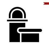 bucket glyph icon vector