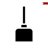 broom glyph icon vector