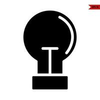 lamp glyph icon vector