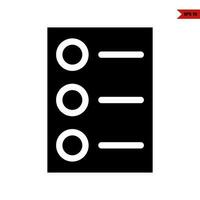 to do list in paper glyph icon vector