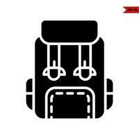 backpack travel glyph icon vector