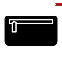 wallet bag glyph icon vector