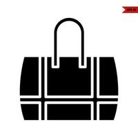 handbag glyph icon vector