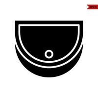 wallet bag glyph icon vector