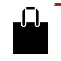 tootebag glyph icon vector