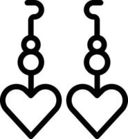 Earrings vector icon