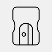 Icon sharpener. School and education elements. Icons in line style. Good for prints, posters, logo, advertisement, infographics, etc. vector