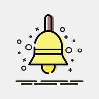 Icon bell. School and education elements. Icons in MBE style. Good for prints, posters, logo, advertisement, infographics, etc. vector