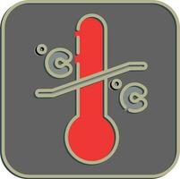 Icon temperature limitation. Packaging symbol elements. Icons in embossed style. Good for prints, posters, logo, product packaging, sign, expedition, etc. vector
