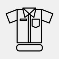 Icon uniform. School and education elements. Icons in line style. Good for prints, posters, logo, advertisement, infographics, etc. vector