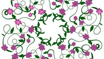 Purple floral frame illustration background vector