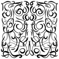 Black squiggle abstract illustration background vector