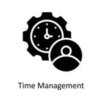 Time Management  Vector  Solid Icons. Simple stock illustration stock