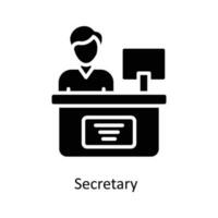 Secretary Vector  Solid Icons. Simple stock illustration stock