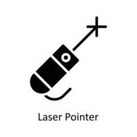 Laser Pointer Vector  Solid Icons. Simple stock illustration stock