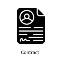 Contract Vector  Solid Icons. Simple stock illustration stock