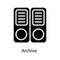 Archive  Vector  Solid Icons. Simple stock illustration stock