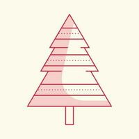 Dual Tone Xmas Tree Element On Cosmic Latte Background. vector