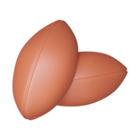 3D Render Illustration Of Brown Peanut Seeds Icon. png