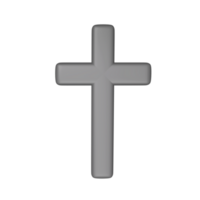aislado santo cruzar o cristiano símbolo en 3d prestar. png