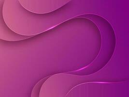 Abstract Paper Layer Cut Background With Glowing Edges. vector