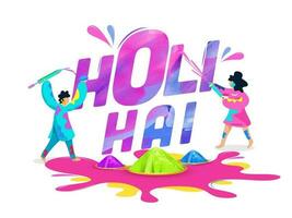 Indian festival of colours, Happy Holi Concept. vector