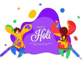 Indian festival of colours, Happy Holi Concept. vector