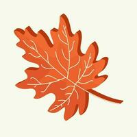 3D Illustration Of Maple Leaf On Cosmic Latte Background. vector