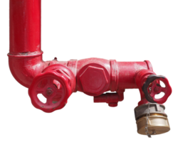 Feuer Hydrant Rohr und Ventil transparent png