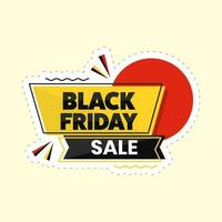 Geometrical Black Friday Poster Or Template Design. vector