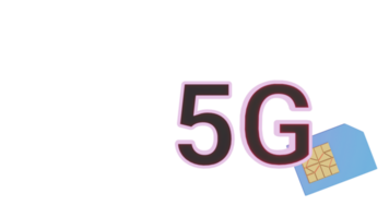 5g alto velocità Rete sim carta contro sfondo. png