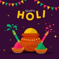 Indian festival of colours, Happy Holi Concept. vector