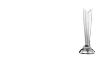 3d framställa silver- vinnare trofén kopp mot bakgrund och kopia Plats. png