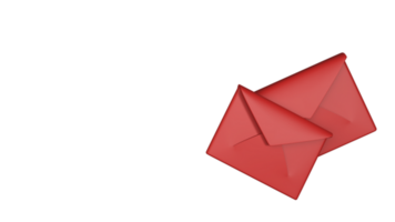 Top View Of Two Envelope Element In 3D Rendering. png