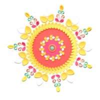 bunt rustikal Mandala Symbol im 3d machen. png