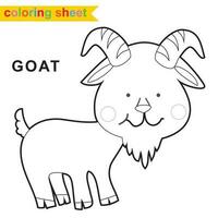 Coloring page worksheet. Coloring sheet for children. Educational printable worksheet. Coloring animal for children. Vector file.