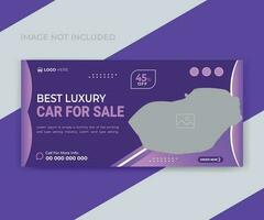 Best luxury car and automotive super sale web banner design template vector