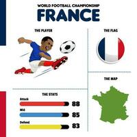 World Football team of France vector