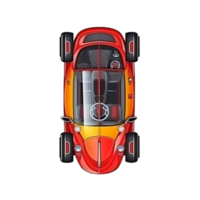 cartone animato auto roadster ai generativo png