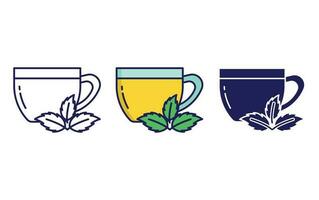 tea mint vector icon