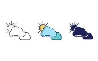 Cloudy vector icon