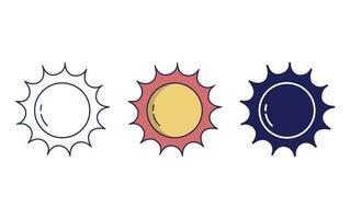 Outline Sun vector icon