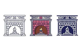 fire place vector icon