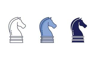 ajedrez caballo vector icono