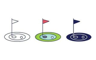 Golf Stadium vector icon