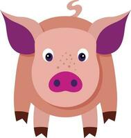 Funny pig isolated on white vector