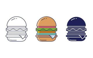 Hamburger vector icon